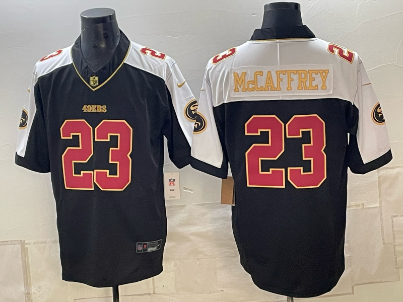 Men 2026 Nike San Francisco 49ers #23 McCaffery Black NFL Jersey 1025001->san francisco 49ers->NFL Jersey